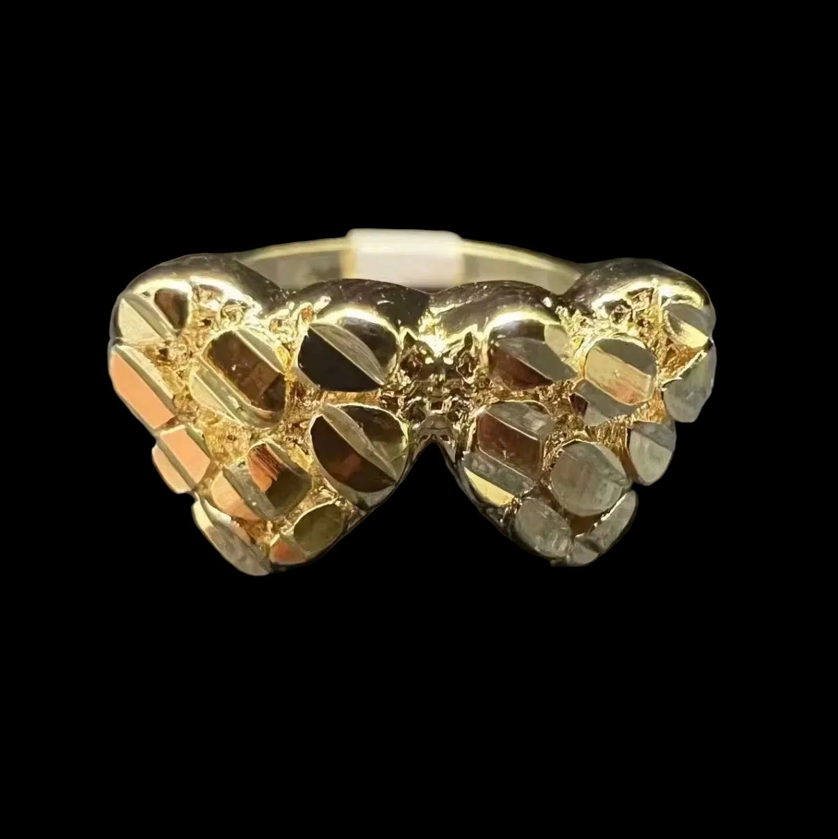Two Heart Nugget Ring