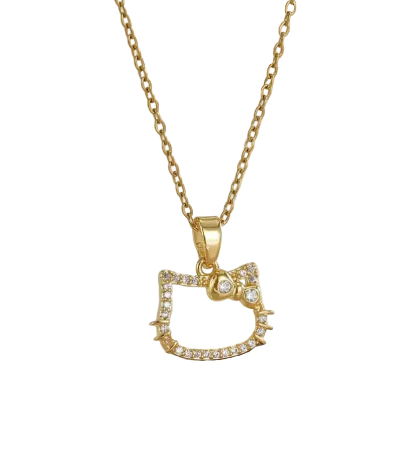 Hk Bling Face Necklace
