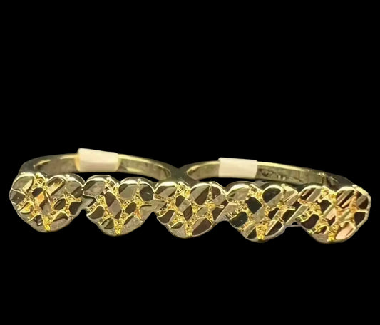 Double Heart Two Finger Ring