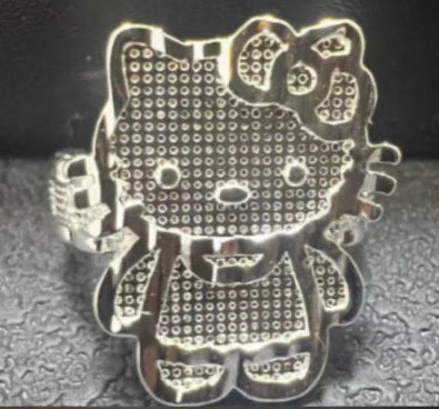 Silver Rolex Kitty Ring