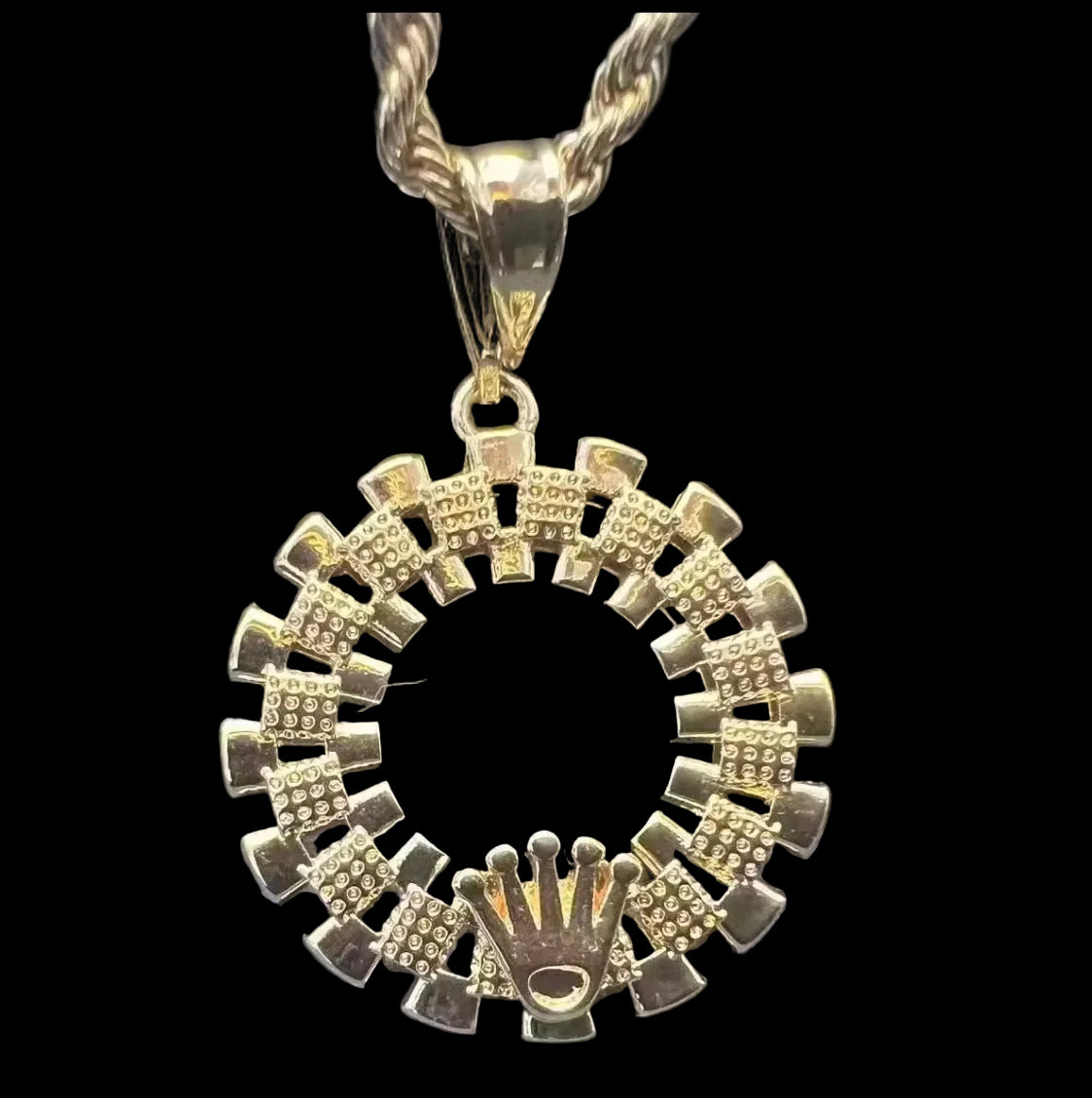 Crown Circle Rolex Necklace