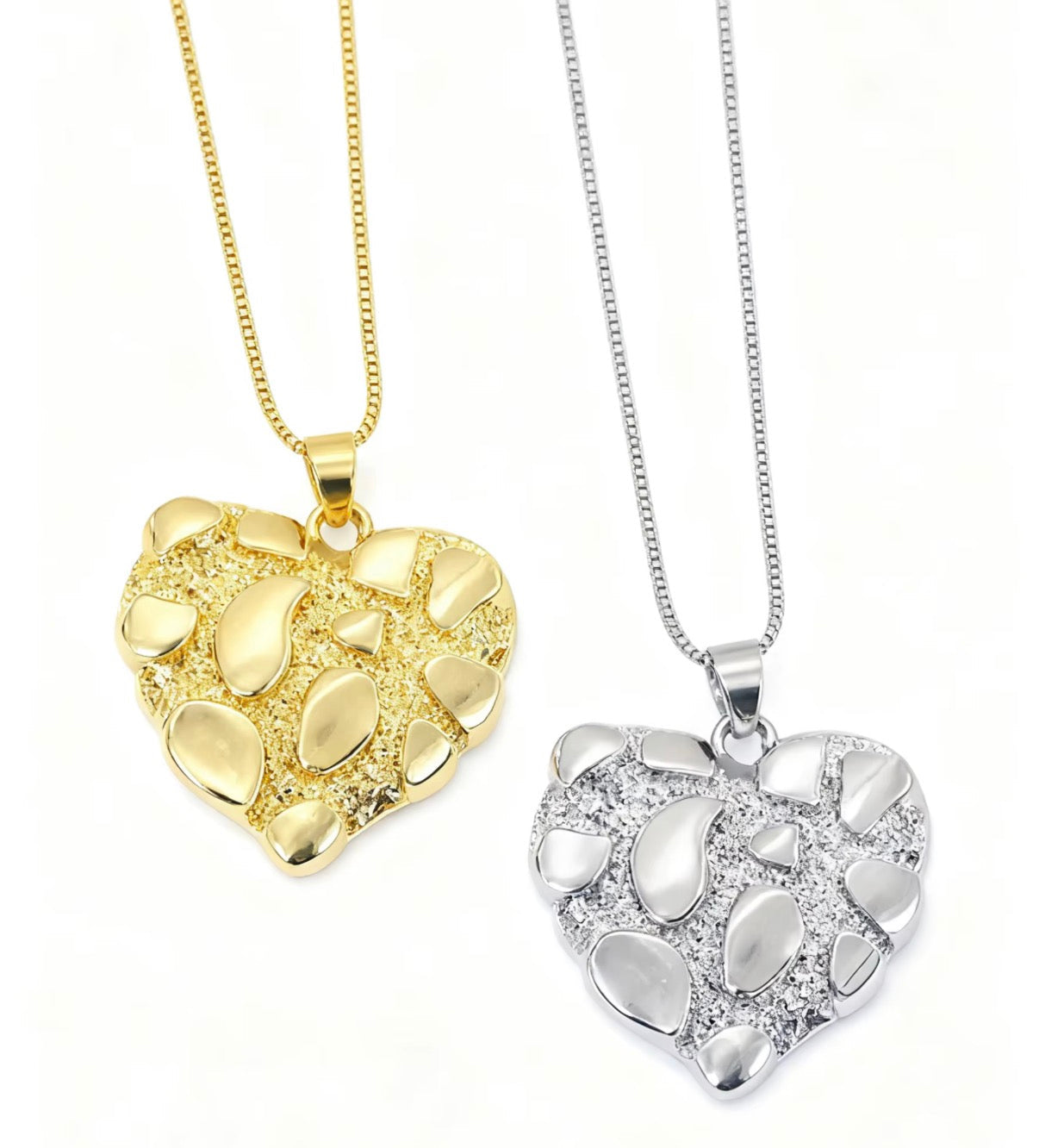 Heart Nugget Pendant Necklace