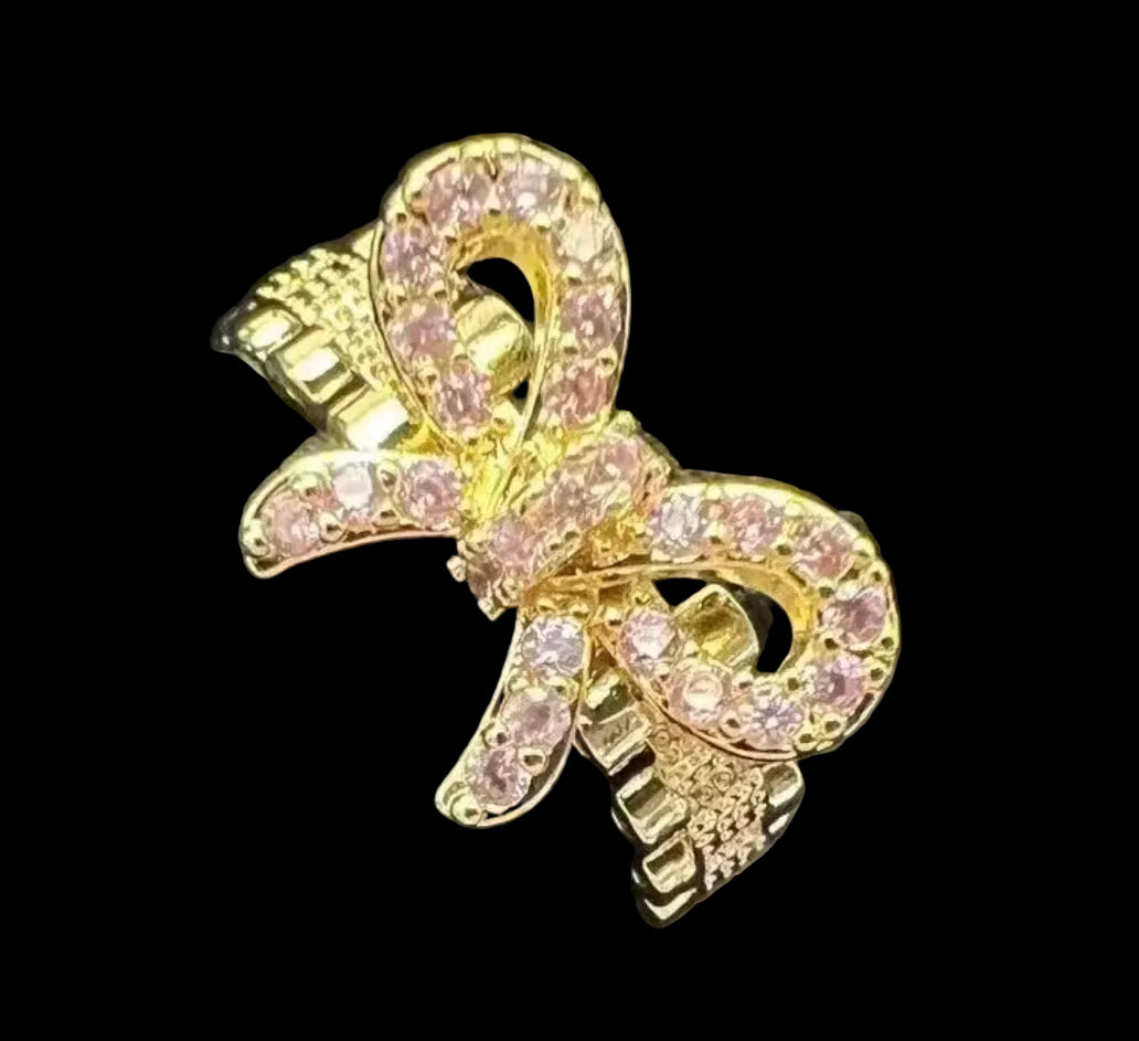 Pink Bow Rolex Ring