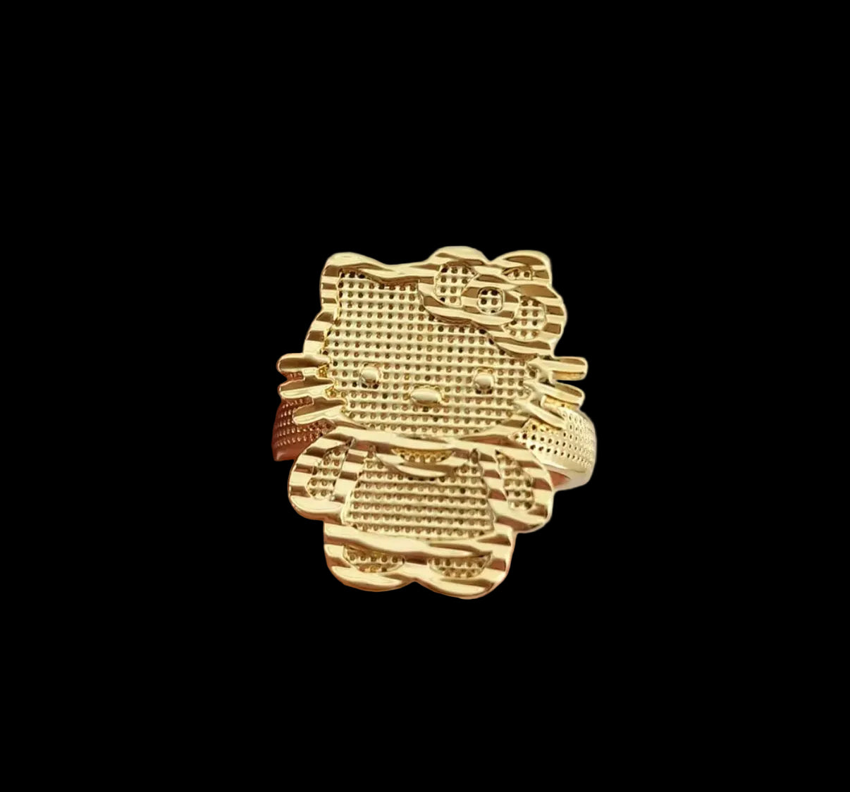 Diamond Cut Kitty Ring