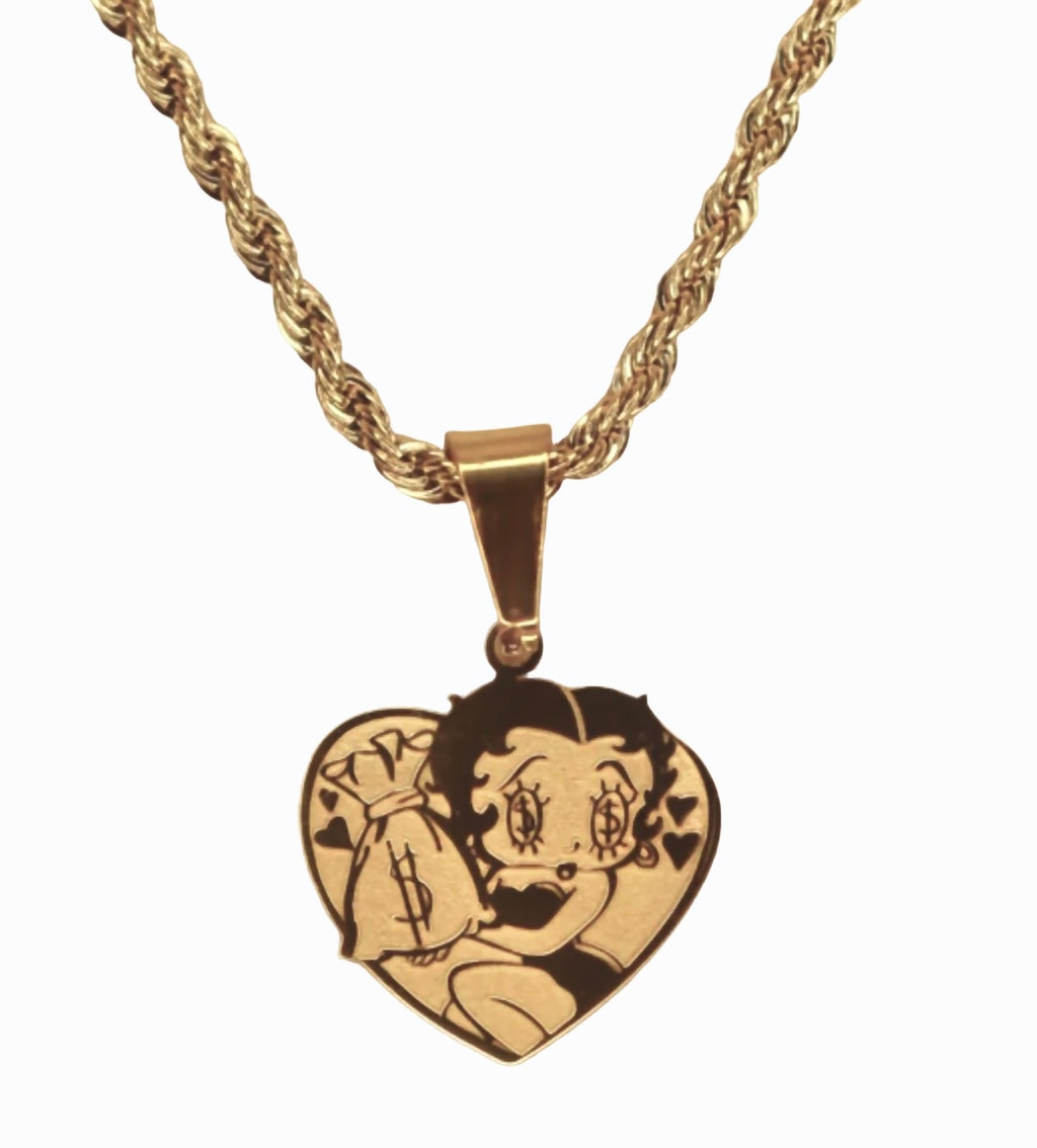 Betty Loves Money Pendant Necklace