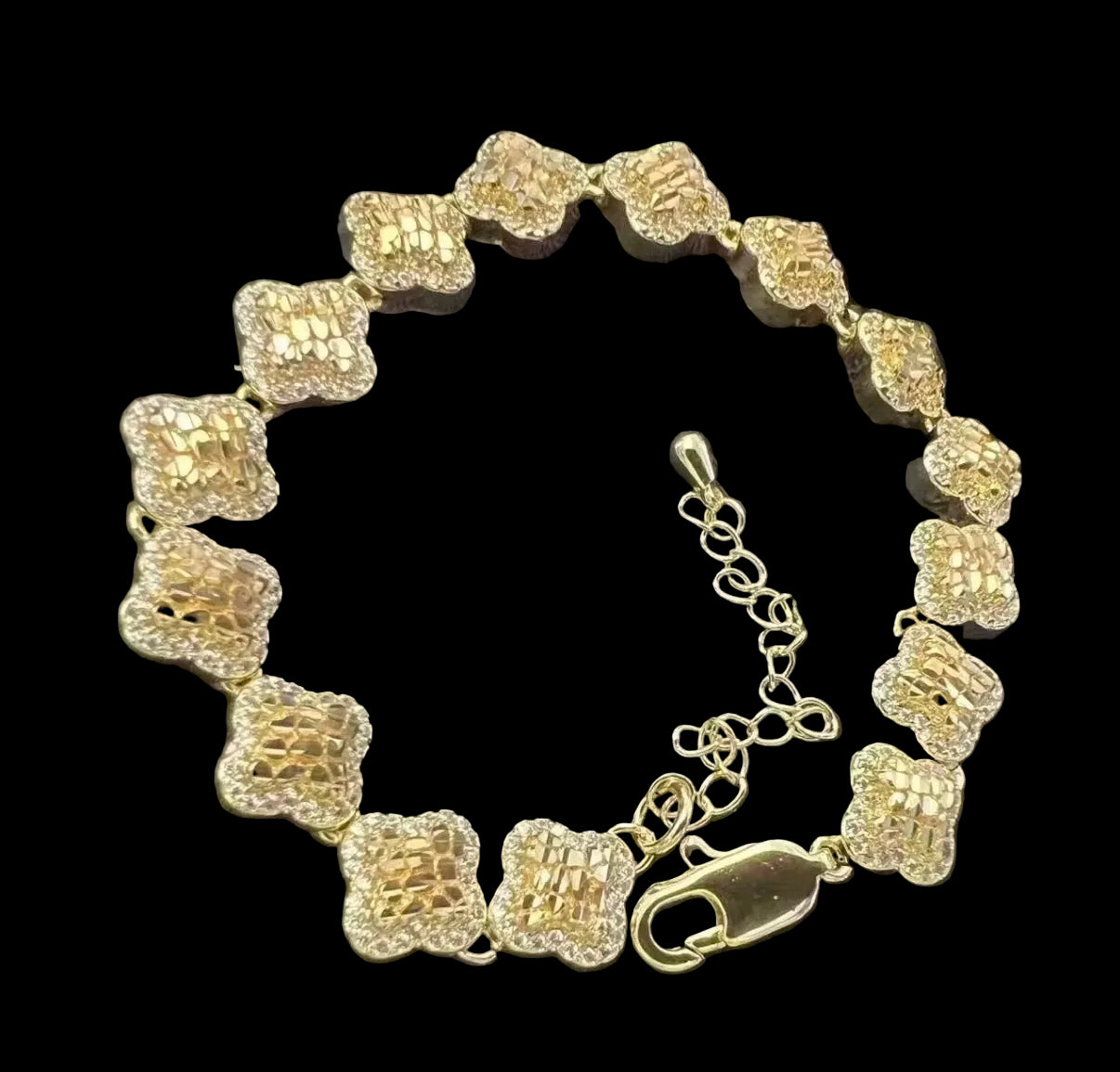 Four Leaf Nugget Bracelet