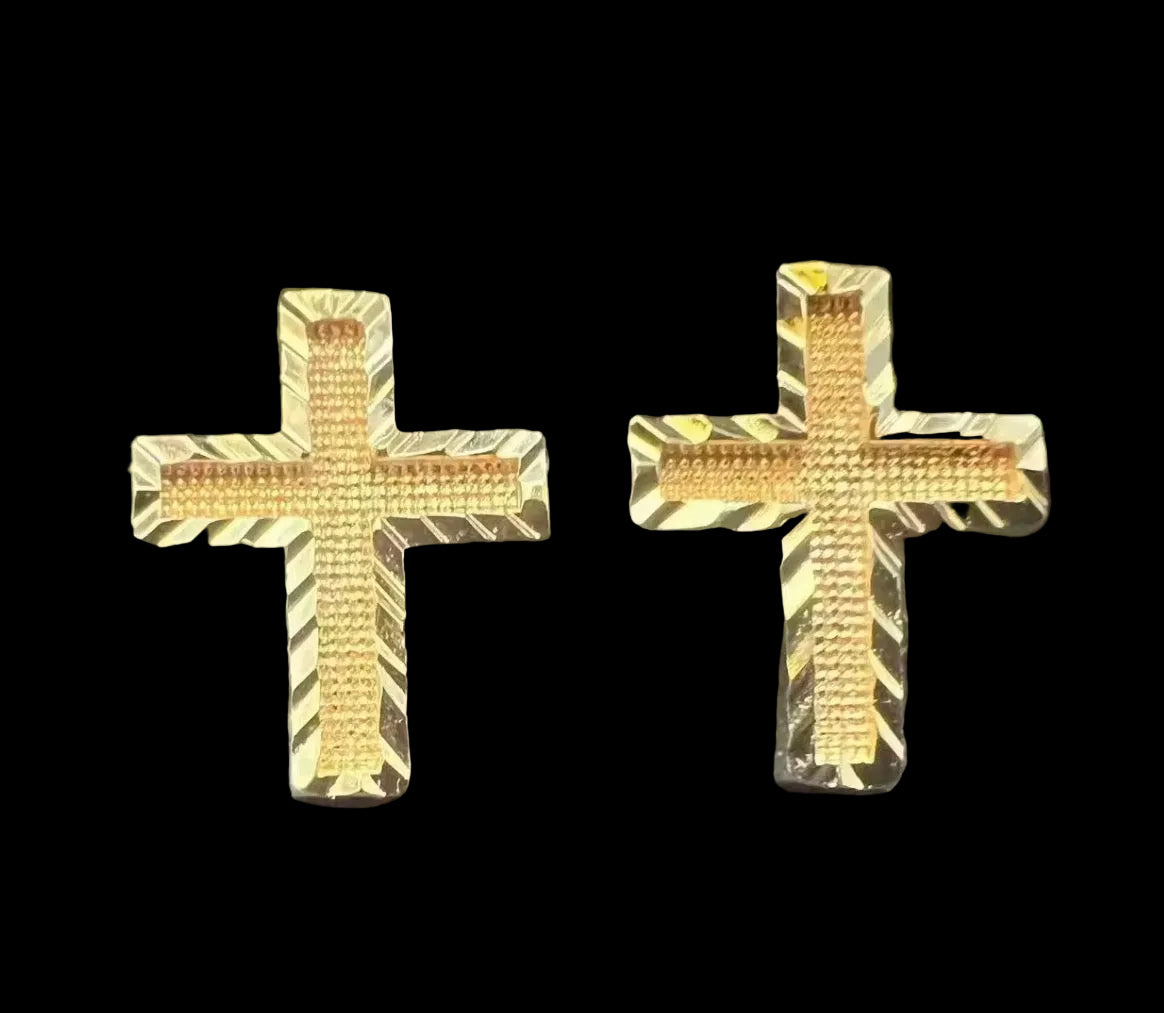 Nugget Cross Earrings Style No.2