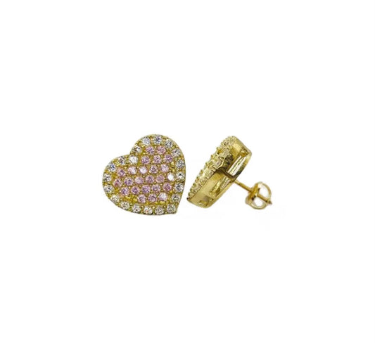 Heart Pink Rolex Earrings