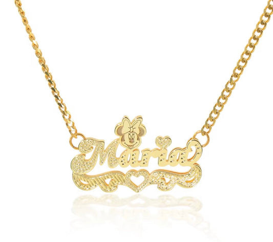 Double Plated Minnie Nameplate