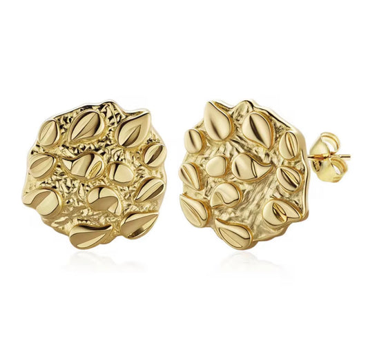 Circle Nugget Earrings