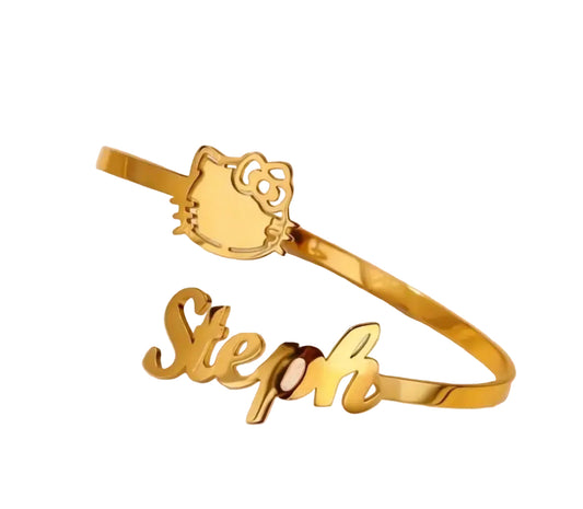 Hk Custom Name Bangle Bracelet
