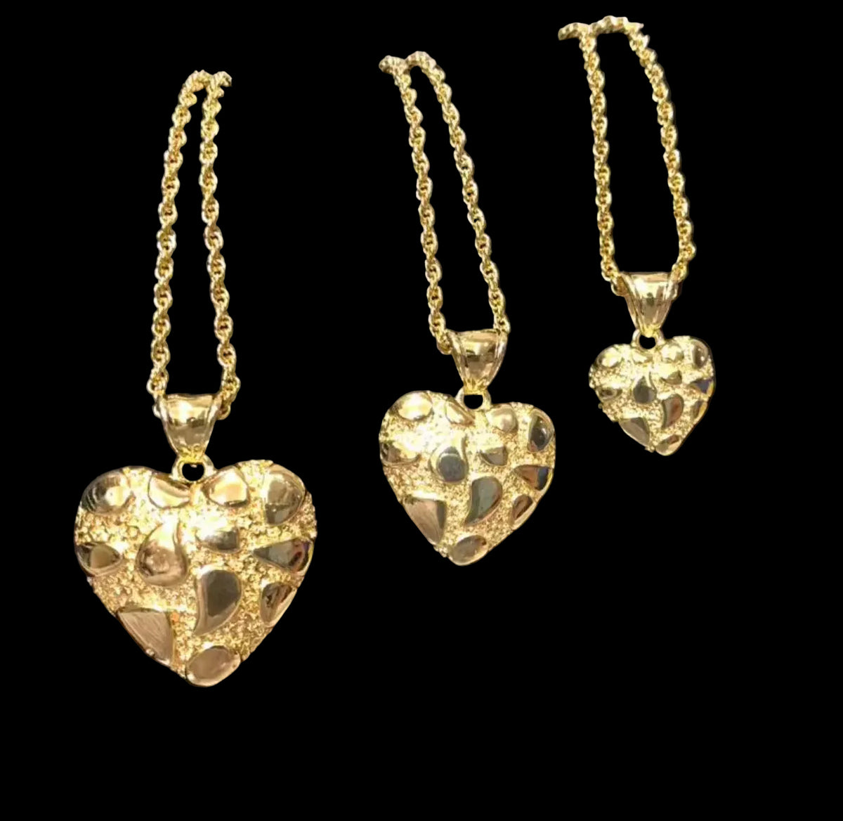 Heart Nugget Pendant Necklace