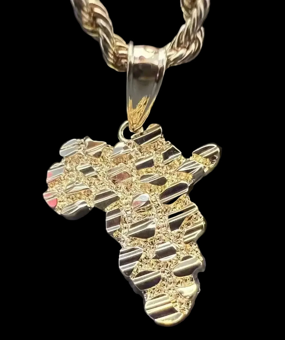 African Map Nugget Necklace