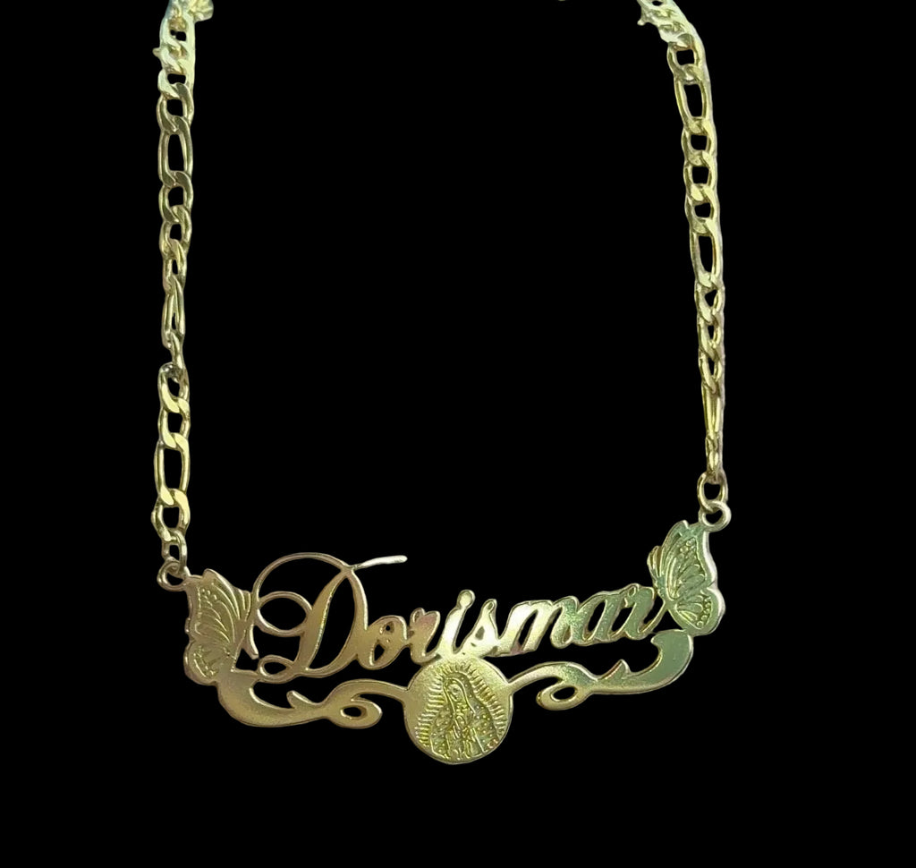Virgen Maria Custom Name Necklace Style No.2