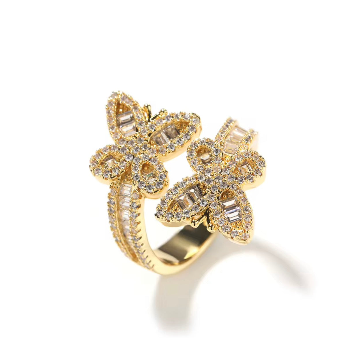 Double Butterfly Ring