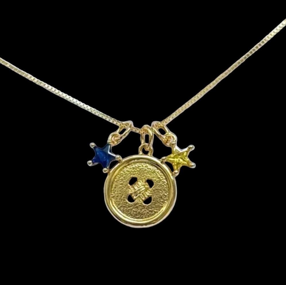 Coraline Button & Star Necklace No.2