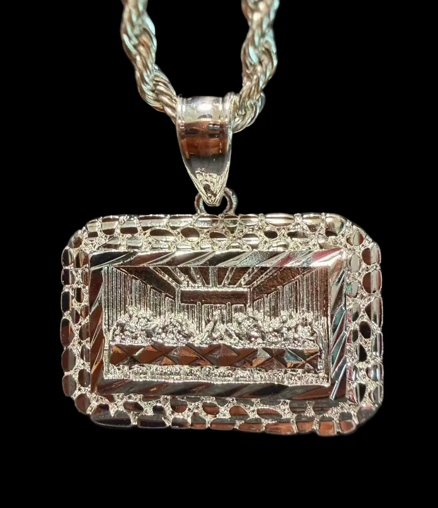 Silver Last Supper Necklace