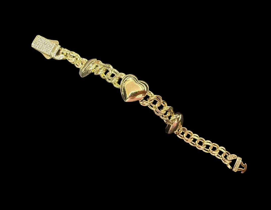 Heart Cuban Bracelet