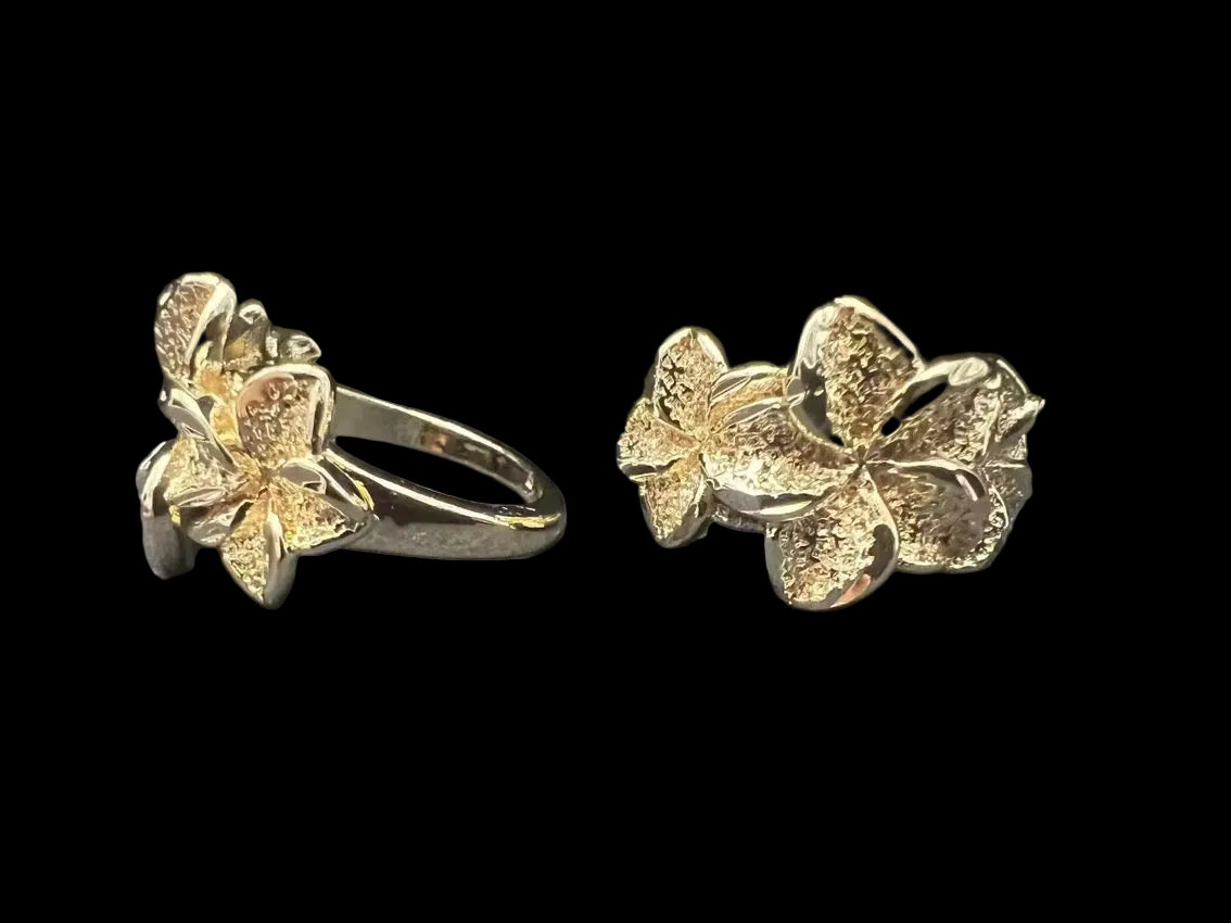 3 Plumeria Flower Ring