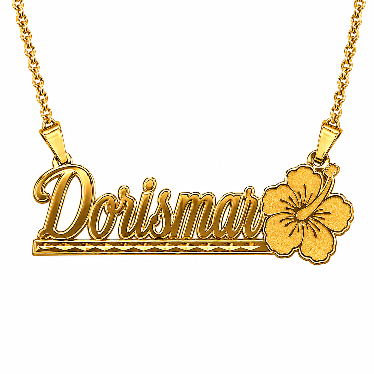 Hibiscus Name Plate