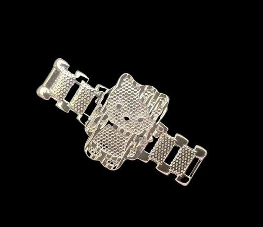 Silver Hk Body Rolex Two Finger Ring