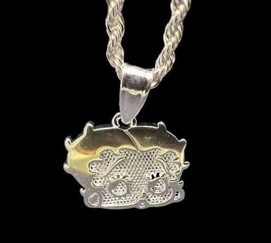 Silver Betty Boop Necklace