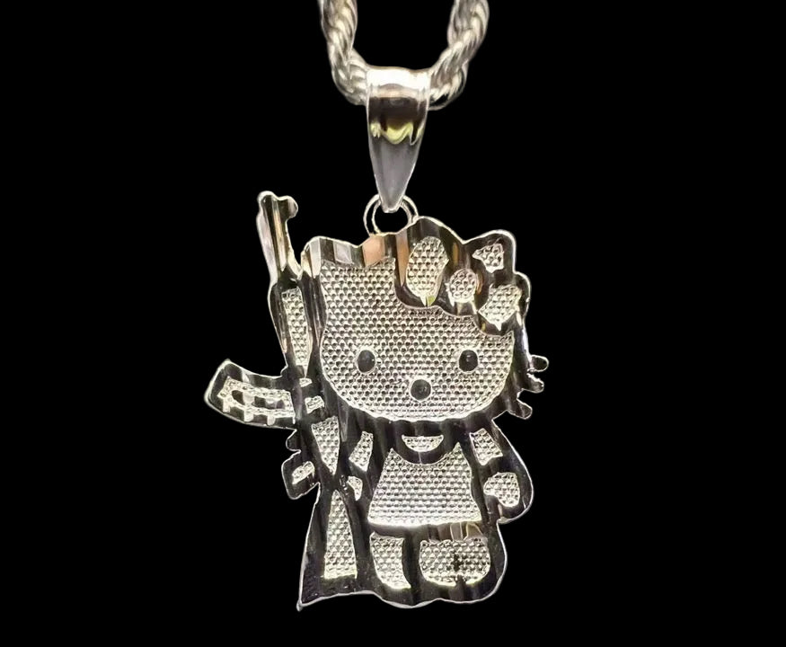 Ak Hk Silver Necklace