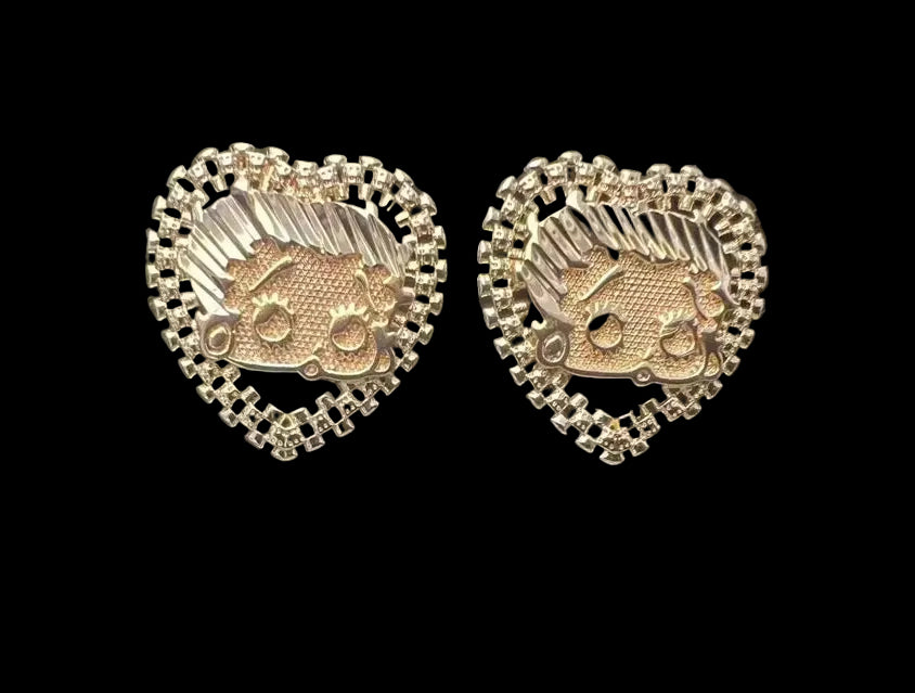 Betty Boop Heart Rolex Earrings