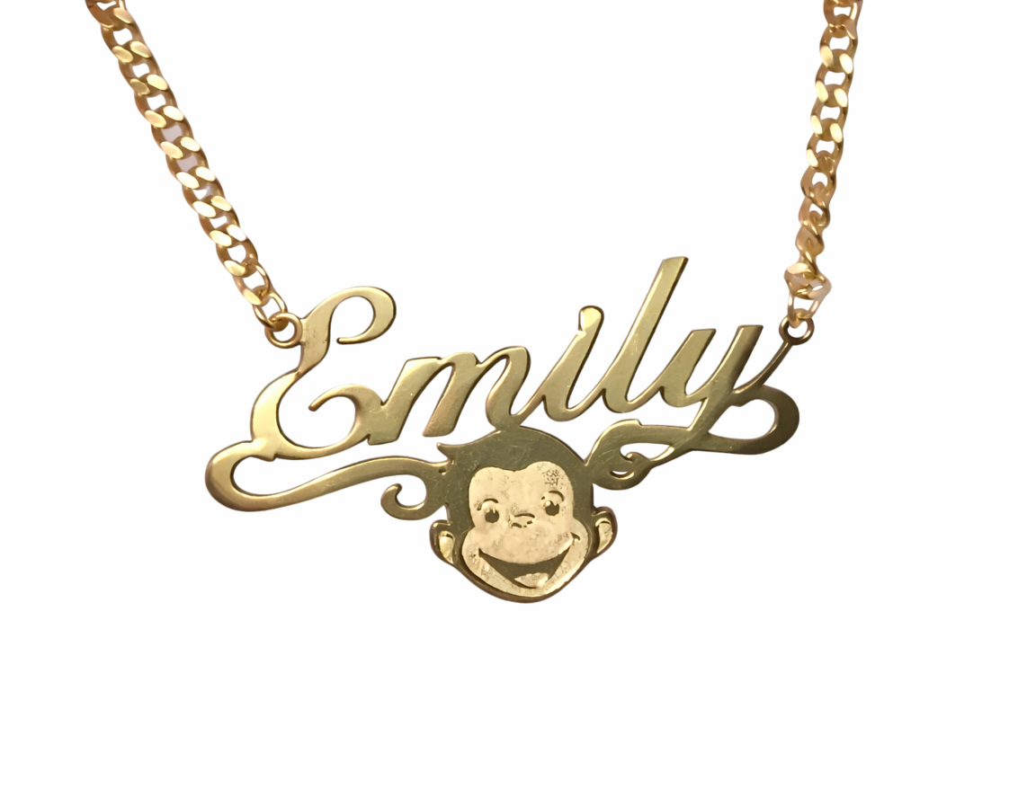 Curious George Name Necklace