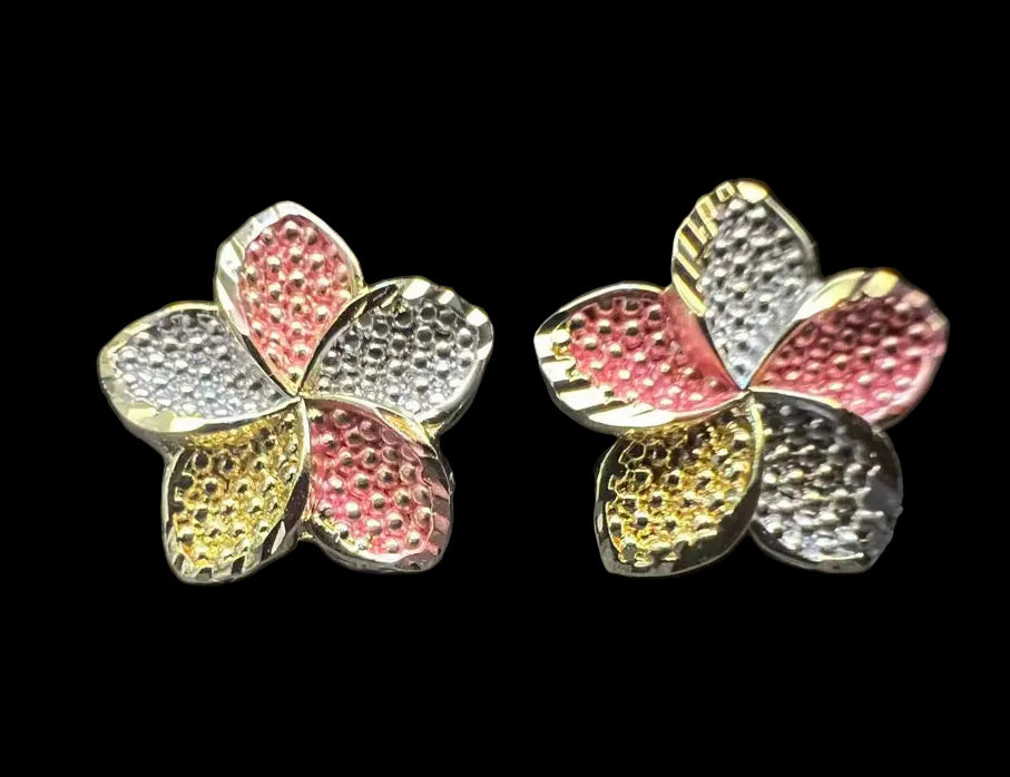 Plumeria 3 Color Earrings
