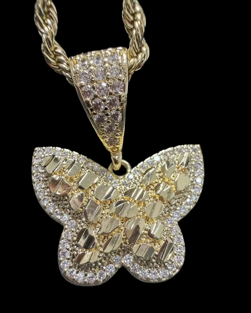 Butterfly Nugget Diamond Necklace