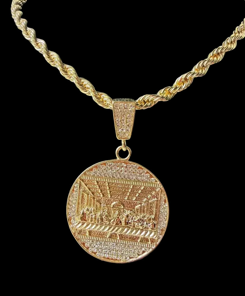Last Supper Diamond Circle Necklace